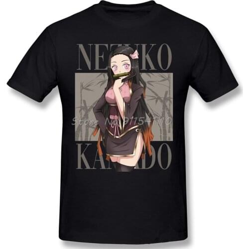 Men Clothing Demon Slayer Kimetsu No Yaiba Kamado Anime Homme T-Shirt Nezuko Streetwear Short Sleeve
