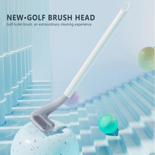 Wall-Mounted Long-Handled Toilet Brush Golf Brush Head Toilet Brush Cleaning Tool Home Bathroom Accessories WC Corner Cleaning