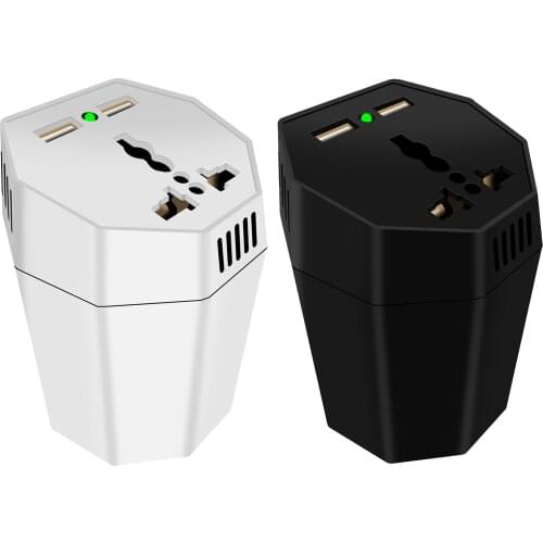 Small Car Power Inverter Socket DC 12V to 110V 220V AC quick charge 400W Portable Compact Auto Charger Adapter