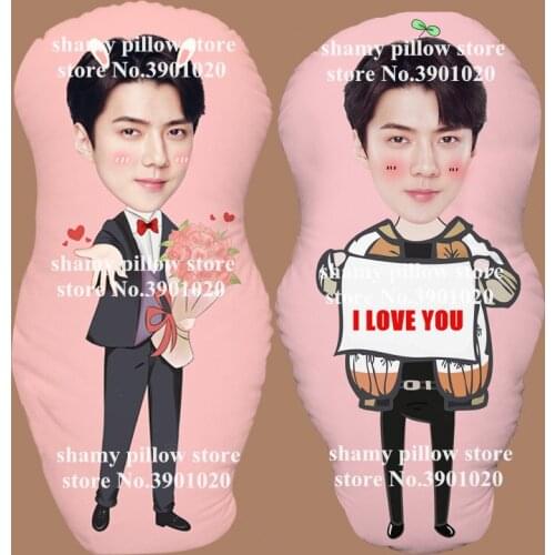 New korea hugging pillow cartoon girl SeHun kpop customize Pillow