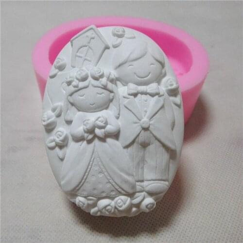 Great-Mold Lovely Kids DIY Soap Mold Handmade Silicone Soap Form Oval Silicone Mold for Soap Gift