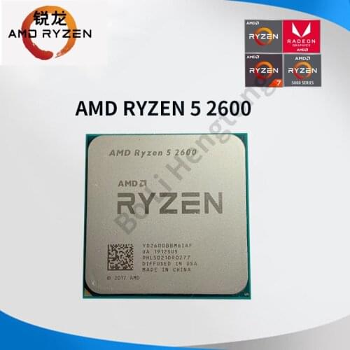 AMD Ryzen 5 2600 R5 2600 3.4 GHz Six-Core Twelve-Thread CPU Processor YD2600BBM6IAF Socket AM4