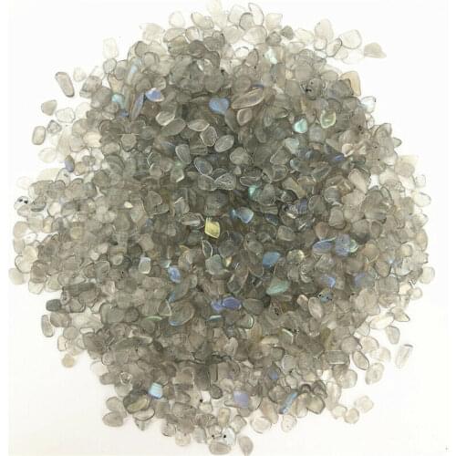 Drop Shipping 50g 5-8mm Beautiful Natural Grey Moonstone Crystal Gravel Tumbled Chips Stone Healing Natural Stones and Crystals