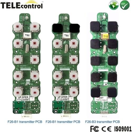 Telecontrol 10 keys industrial crane remote control transmitter emitter PCB or CPU Circuit board for F26-B1 F26-B2 F26-B3
