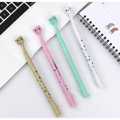 Korean Creative Stationery cute Cartoon Cat Neutral Pen gel Cat Black 0.5mm Water Pen