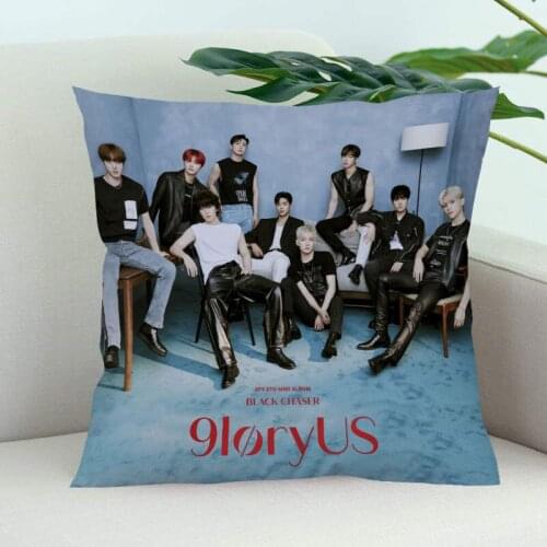 SF9 Pillow Cover Bedroom Home Office Decorative Pillowcase Square Zipper Pillow Cases Satin Soft