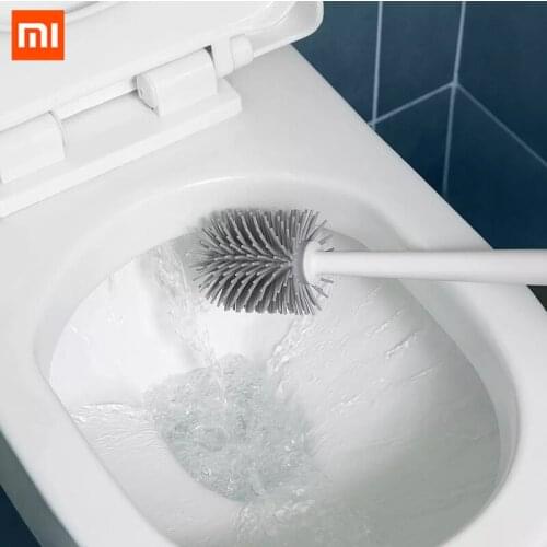 New Xiaomi Toilet Brush Rubber Head Holder Cleaning Brush For Toilet Wall Hanging Household Floor Cleaning Bathroom