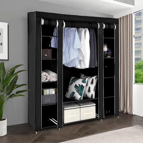 Non-woven Cloth Wardrobe Bedroom Folding Clothing Storage Cabinet Dustproof Moistureproof Closet Storage Cupboard HWC