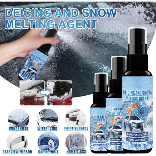30/50/100ml Car Window Ice Remover Spray Winter Snow Melting Agent Window Defrosting Spray Glass Deicing Remove Clean Accessorie