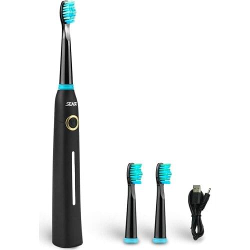 Sonic Electric Toothbrush Adult Timer Teeth 958 Whitening Brush 5Mode USB Rechargeable Tooth Brushes 2PCS Replacement Heads
