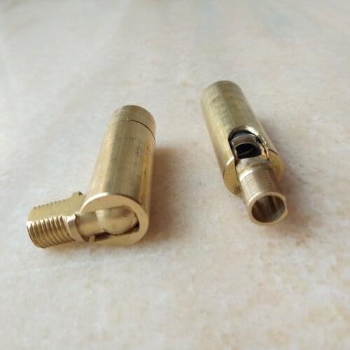 15X60mm M10 brass Brass Universal Joint, Universal connection head, M10 Thread Tube for Chandelier Corridor/Porch/Bar Lamp