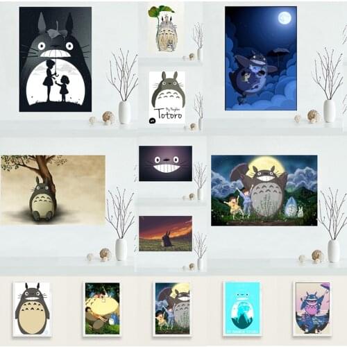 Wall Art 5d Diy Diamond Handmade Totoro Hayao Miyazaki Painting Full Square Drill Embroidery Cross Stitch Picture Mosaic Gifts