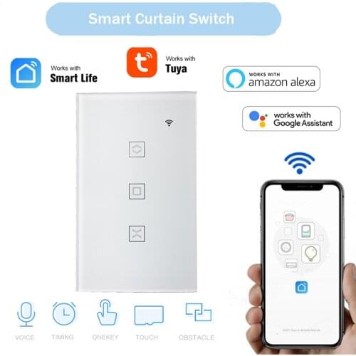 US Tuya Smart Life WiFi Curtain Switch for Electric Motorized Blinds with Remote Control Google Home Aelxa Echo