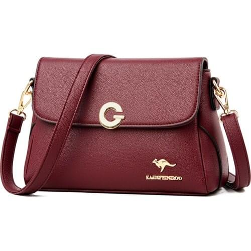 Women Messenger Bags Famous Brand Crossbody Bags for Women Solid Soft Leather Shoulder Bag Female Vintage Travel Handbags Flap