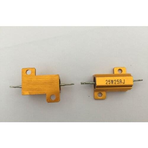 10PCS 0.01R Ohm -50K Ohm 25W Watt Power Metal Shell Case Wirewound Resistor