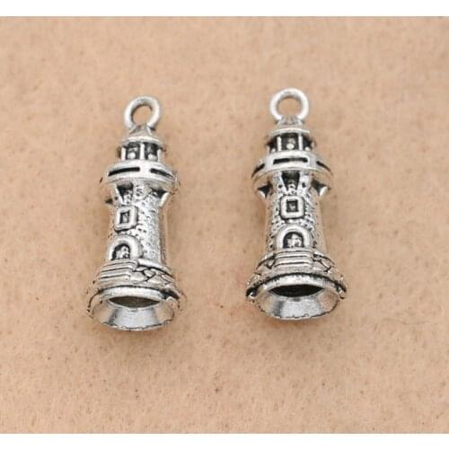 10pcs Antique Silver Plated Castle Charms Fashion Pendants Jewelry Diy Jewelry Findings Handmade 20x9mm