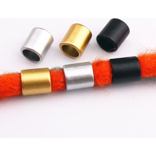 10pcs-100pcs Retro Golden/Silver/Black Hair Braid Dread Dreadlock Plastic Beads Rings Tube Braiding Hair Accessories
