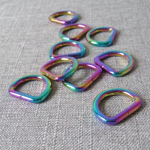 100Pcs 20mm Wholesale Metal Clasp Bag D Ring Hardware Straps Belt Buckle Hook Dog Collar Leads Harness Backpack DIY Accessories