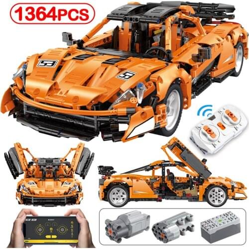 1364PCS Creator Remote Control Technical Racing Car MOC Bricks City App RC/non-RC Sports Vehicle Building Blocks Toys for Boys