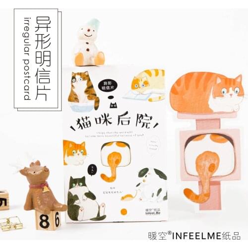 30 sheets/LOT Heteromorphism Cute Lazy Cat Postcard /Greeting Card/Wish Card/Christmas and New Year gifts