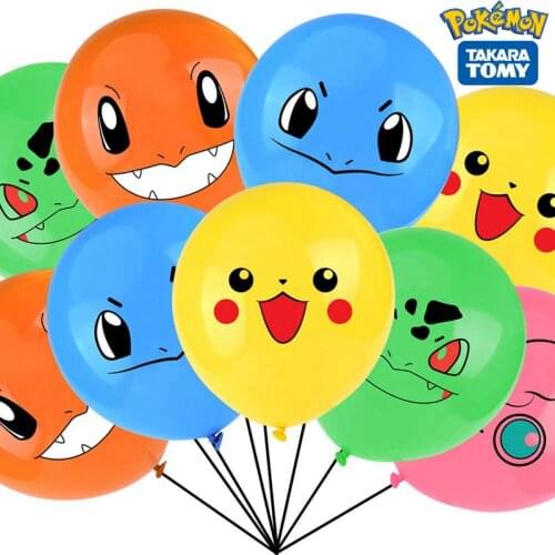 50pcs Pokemon Go Anime Figures Derivatives Pikachu Latex Balloons Birthday Party Decorations Supplies Wholesale Kid Toys Balloon