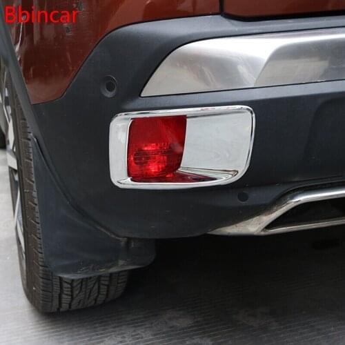 Bbincar ABS Chrome Rear Tail Fog Light Lamp foglight Cover Trim Auto Exterior Accessories 2pcs For Peugeot 3008 GT 2017 2018