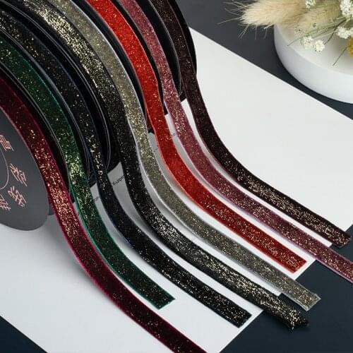 1cm Glitter Ribbon Sewing Cord for Sheets Sofa Curtains Hats Clothes Various Fabric Sewing DIY Bows Crafts Satin Tapes 10yards