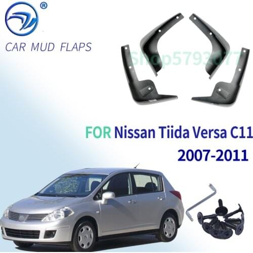 For Nissan Tiida Versa C11 2007-2011 Hatch 2012 Hatchback Latio Splash Guards Mud Flap Mudguards Fender 2008 2009 Car Mud Flaps