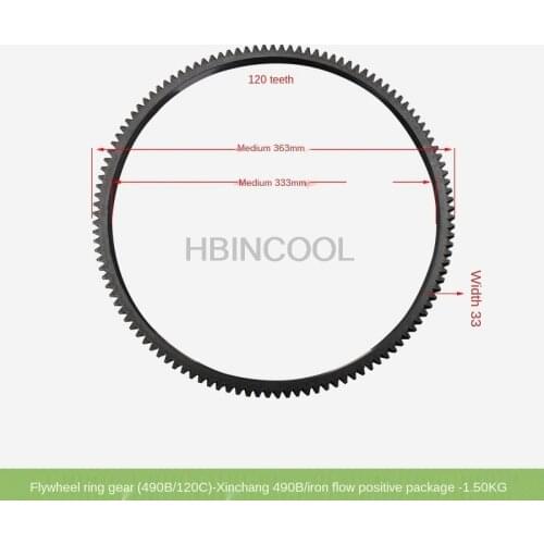 FOR FORklift Parts FORklift Engine Parts Flywheel Gear Ring Xinchang 490 Tieliu Zhengbao 120 Teeth Quality FORklift Accessories