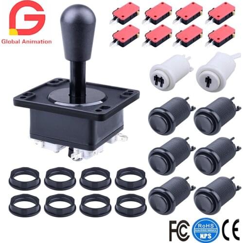 DIY Arcade Kit American Joystick HAPP Style Push Button With Microswitch for Arcade Video Game Multicade MAME Jamma Raspberry Pi