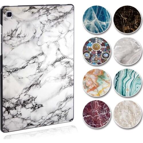 KK&LL For Samsung Galaxy Tab S5e T720 T725 SM-T720 SM-T725 10.5 inch - tablet PC Plastic marble pattern Slim Stand Case Cover