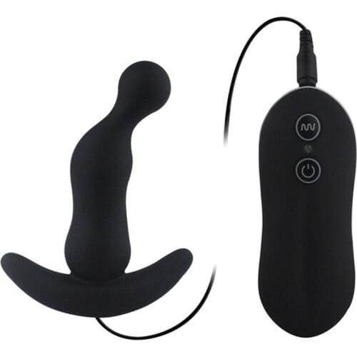 Erotic 10 Modes Prostate Massager Silicone Anal Beads Gay Butt Plug Dildo Vibrator Adult Sex Toys for Men and Woman Sex Shop