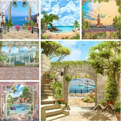 Yeele Photocall European Style Landscape Backdrop Tree House Weeding Room Decor Photography Background Photographic Photo Studio