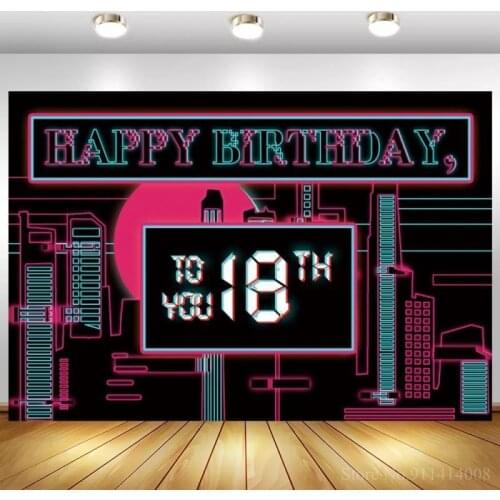 Count Down Board Happy Birthday Musical Theme Backdrops Photography Sweet 18TH 20th Party Poster Photo Background For Photophone