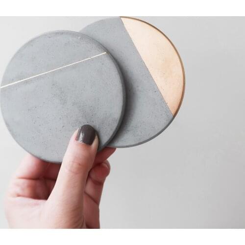 Concrete Tray Molds Plaster Gypsum Round Coaster Mold Silicone Molds for Concrete Holder 3 Holes Molds