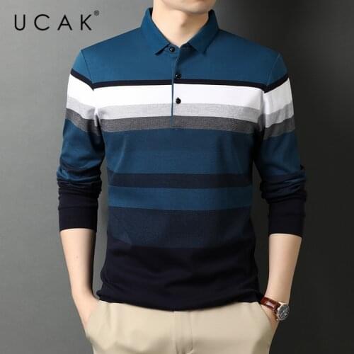 UCAK Brand Classic Long Sleeve Pure Cotton T Shirt Homme Spring Autumn New Arrival Streetwear Casual Tshirt Men Clothes U5666