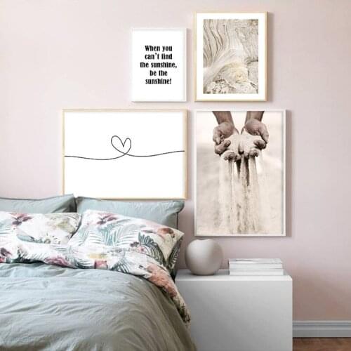 Modern Fingers of Love Canvas Painting Art Letter Picture Used To Living Room Aesthetic Room Wall Art Fall Decoration Poster