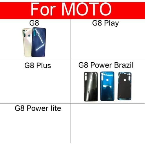 Battery Door Housing Glass Back Cover For Motorola Moto G8 G8 Play G8 Plus G8 Power Lite Back Battery Rear Case Housing Adhesive