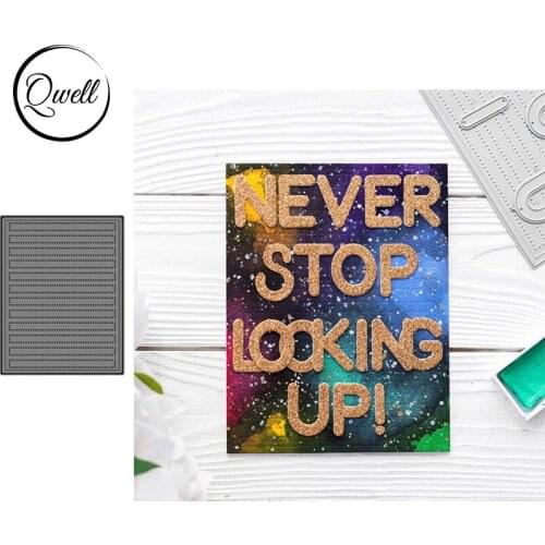 QWELL Metal Cutting Dies Set Rectangle Dots Background DIY Scrapbooking Craft Making Template Embossing Dies 2020 New