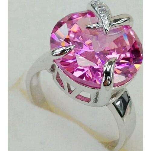 SHUNXUNZE alliance Engagement wedding rings Jewelry & Accessories for women Pink Purple Cubic Zirconia Rhodium Plated R889 R892