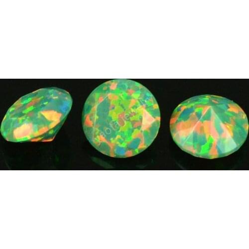 Opal factory price 2mm 78 colors round diamond cut synthetic opal for DIY jewelry design a lot of inventory or customized