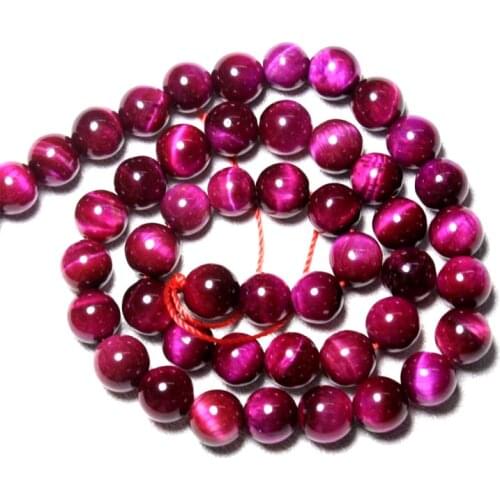 Wholesale Top Grade Natural Rose Red Tiger Eye Semi Gem Stone Beads For Jewelry Making DIY Bracelet Necklace 6/8/10/12 mm 15