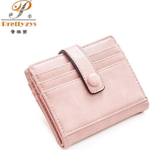 Prettyzys Card Holder Small Wallets Women Credit Card Wallets Ladies Card Bag Hasp Female Carteira Card Bag