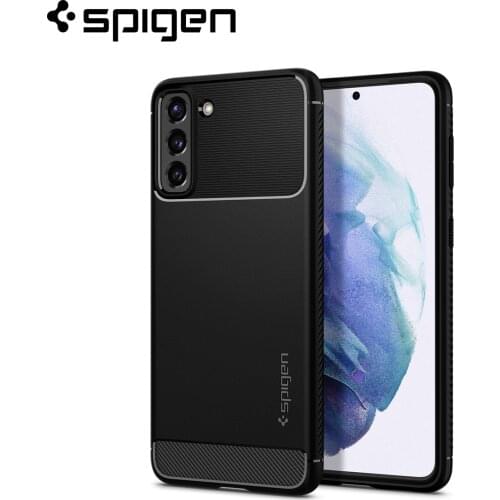 Spigen Rugged Armor Case for Samsung Galaxy S21 (6.2") - Matte Black Drop Resistance Cases & Covers