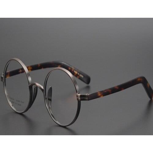 Progressive Multi-focal Eyeglasses Vintage Women Pure Titanium Optical Eyewear See Near Far Round Frame Reading Glasses Men
