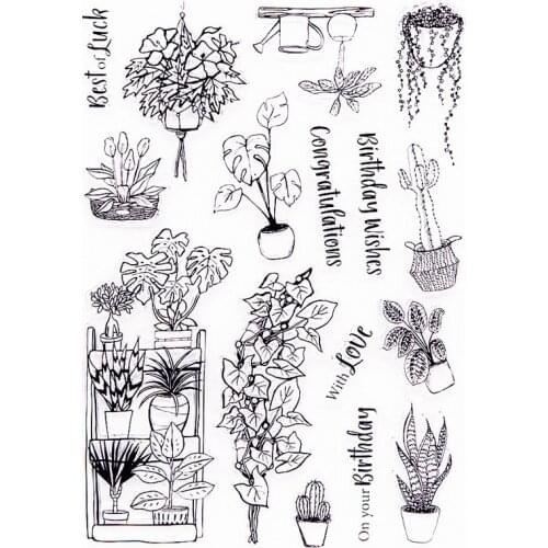 15x21cm flowers transparent seal clear stamps silicone seal TPR roller stamps DIY scrapbook album / card production Cutting dies