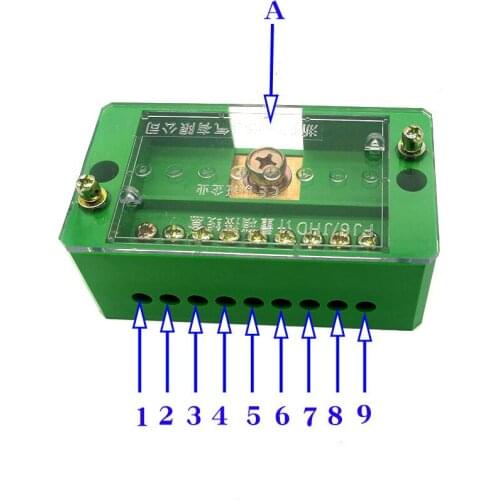 1-in-9-out Junction Box Distribution Box Multi-Point Cable Terminal Zero-Ground Parallel Connector