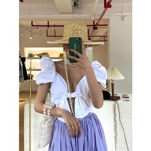 New Classical Pearl Jazz Straw Hats For Women Summer Beach Panama Straw Hat Korea Fashion Outdoor Anti-UV Gorra Mujer Fedora Hat