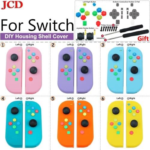 JCD DIY Replacement Cover Housing Shell for Nintend for Switch for Joy-Con Controller with Screwdriver Joystick Rocker Button