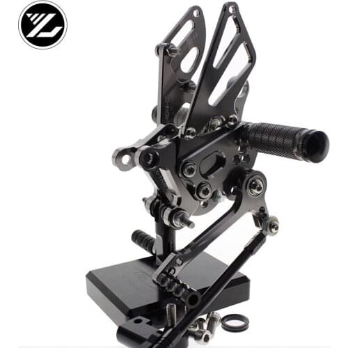 CNC Verstelbare Rearsets Achter Set Motorfiets Footrest Moto Pedaal pedal For aprilia RSV4 RSV4RF 2009-2016 10 11 12 13 14 15